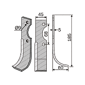 Rotary Cultivator Blade Benassi 45x5