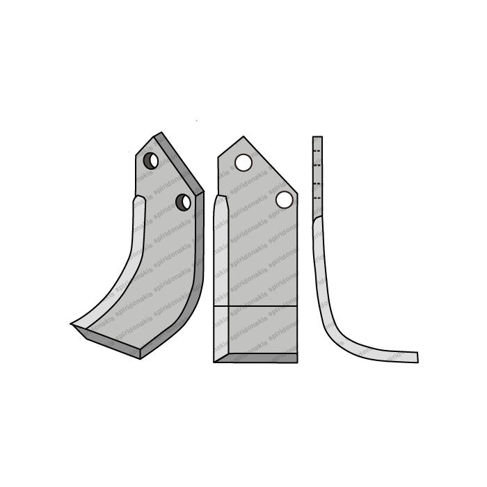 Rotary Cultivator Blade Celli Angular 80x7
