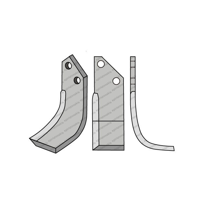 Rotary Cultivator Blade Fer.-Murat Angular 75x6