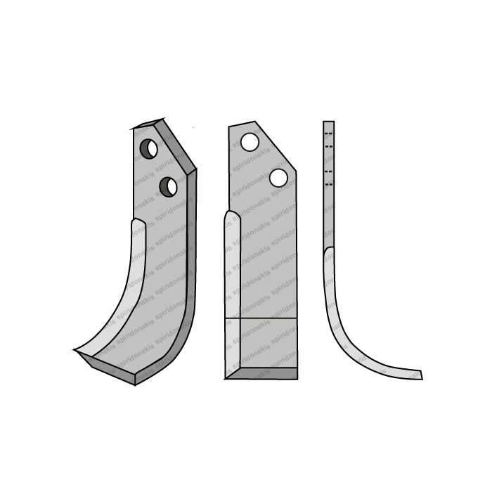 Rotary Cultivator Blade Ferrari T72 50x6