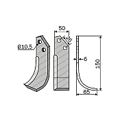 Rotary Cultivator Blade Ferrari T72 50x6