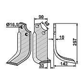 Rotary Cultivator Blade Maschio A223 90X10 KK68