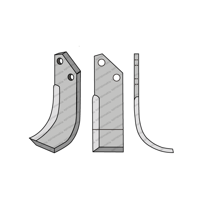 Rotary Cultivator Blade Dimitriou Short 50x6