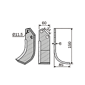 Rotary Cultivator Blade Tsikos-Psaltidis 60x6