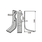 Rotary Cultivator Blade Malleti-Kuhn 50x6
