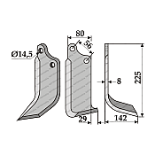 Rotary Cultivator Blade Curved Maschio China 