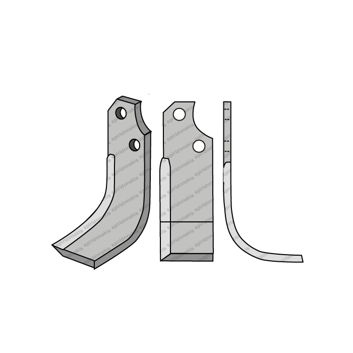 Rotary Cultivator Blade Maschio-Pythagora Angular 70x7