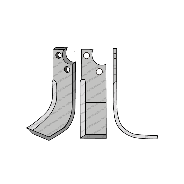 Rotary Cultivator Blade Maschio Curved 