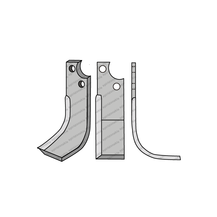 Rotary Cultivator Blade Maschio Angular (60Χ6/ΚΚ44/Φ13)