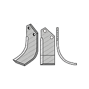 Rotary Cultivator Blade Maschio UN Curved (80Χ7/ΚΚ47/Φ14.5)