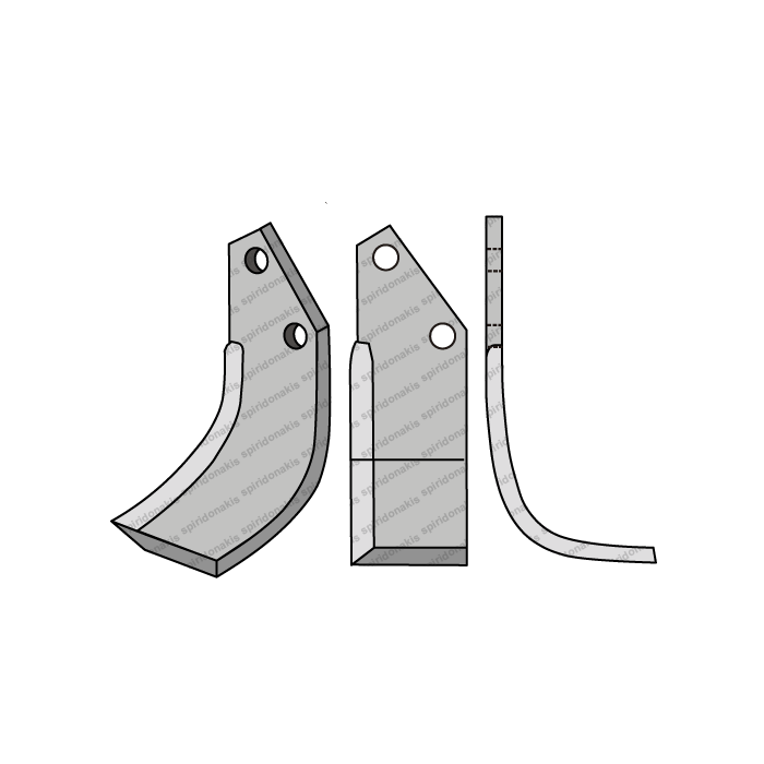 Rotary Cultivator Blade Patis-Pythagoras-Gemka 75x6