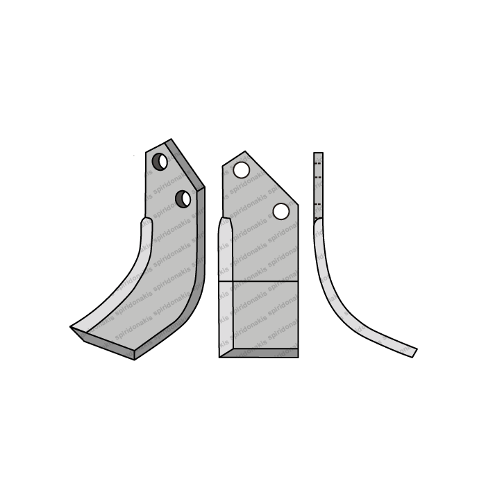 Rotary Cultivator Blade Sigma 80x7 Angular