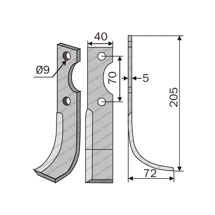 Μαχαίρι Φρέζας Viking YH500 40Χ5