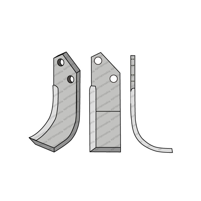 Rotary Cultivator Blade Gemka-Koutsikos 60x6