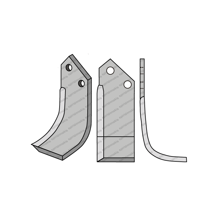 Rotary Cultivator Blade Yuksan Curved 