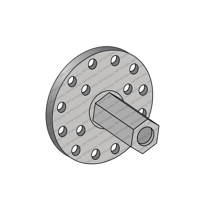 Rotary Cultivator Extender with Hexagon Φ36 56ΚΚ L100