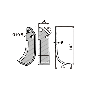 Μαχαίρι Φρέζας BCS-705 50x6