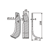 Rotary Cultivator Blade Candia-Pegasus 50x6