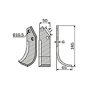 Rotary Cultivator Blade Diana 50x5