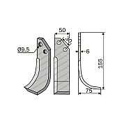 Rotary Cultivator Blade Diana-Simone 50x5