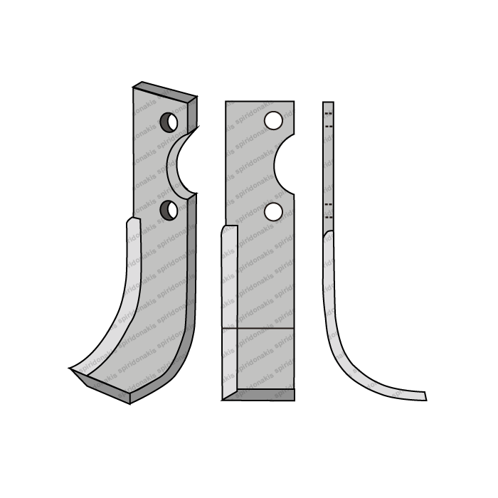 Rotary Cultivator Blade Ferrari 34 E10 50x6