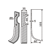 Rotary Cultivator Blade Master Left