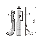 Rotary Cultivator Blade Agria 35x5