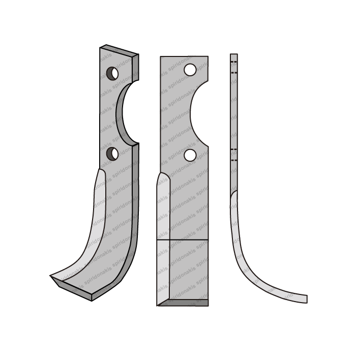 Rotary Cultivator Blade Pegasus Left 