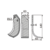 Rotary Cultivator Blade 60x6 Turkey Type