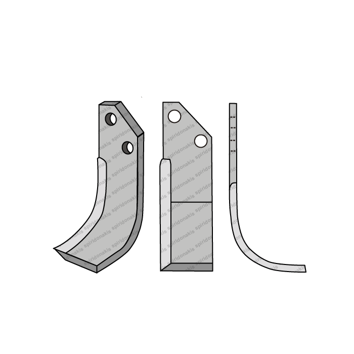 Rotary Cultivator Blade 60x6 Tsikos Left