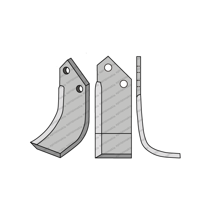 Rotary Cultivator Blade Maletti Angular 80x7 