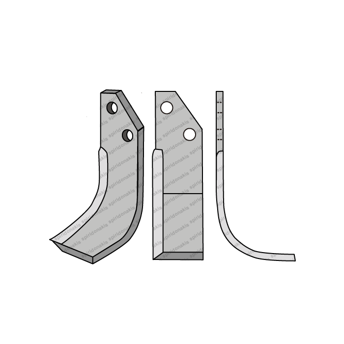 Rotary Cultivator Blade Goldoni 150 Angular Left