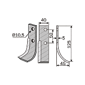 Rotary Cultivator Blade SEP 40x5