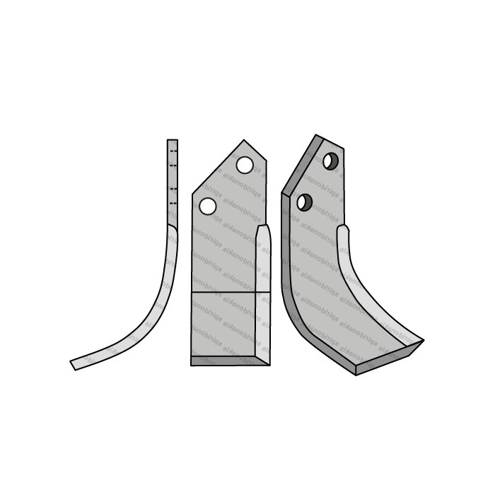 Rotary Cultivator Blade 375756 75x7 Ø13 ΚΚ40 Dondi Left Rotary Cultivator Blade 375756 75x7 Ø13 ΚΚ40 Dondi Left
