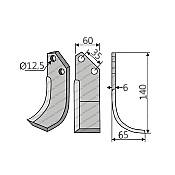 Rotary Cultivator Blade 260624 60x6 Ø12,5 ΚΚ35 Turkey Type Rotary Cultivator Blade 260624 60x6 Ø12,5 ΚΚ35 Turkey Type