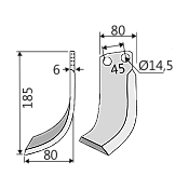 Blade Eberhard 80x6 KK45 Left Blade Eberhard 80x6 KK45 Left