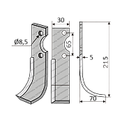 Rotary Cultivator Blade Eurosystem 30x5 Agritech Right Rotary Cultivator Blade Eurosystem 30x5 Agritech Right
