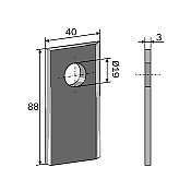 Drum Mower Blade Flat 88x40x3