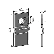 Λεπιδάκι Χορτοκοπτικού με Καμπούρα 106x47x3 Mws