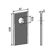 Drum Mower Blade Flat 108x47x3