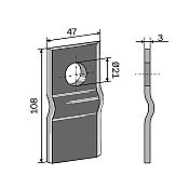 Drum Mower Blade Curved 108x47x3 Mws
