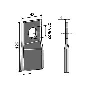 Drum Mower Blade Pitched 126x48x4 Right