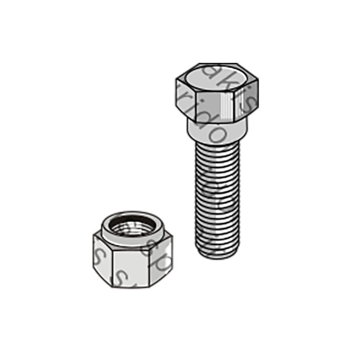 Bolt for Finishing Mower Blade with Lock Nut M18