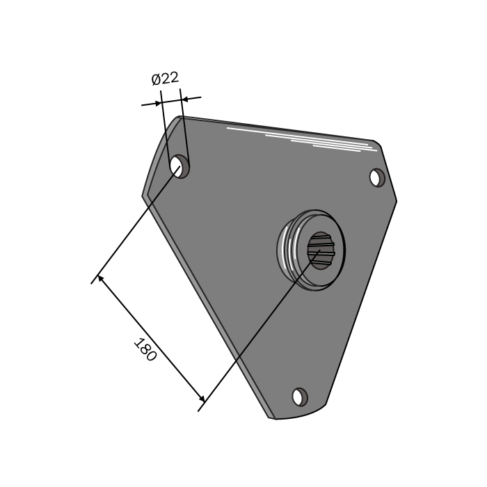 Finishing Mower Mounts for 3 blades