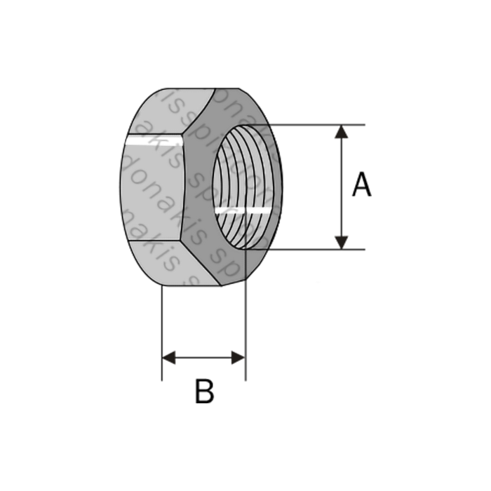 Front Loader Spear Nut 51022 M22x1,5 Β18 BPT