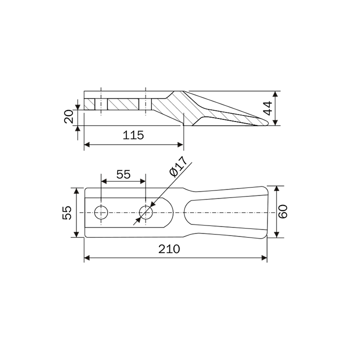 Δόντι Φορτωτή 53061 Μini Ζ2 1570gr BPT