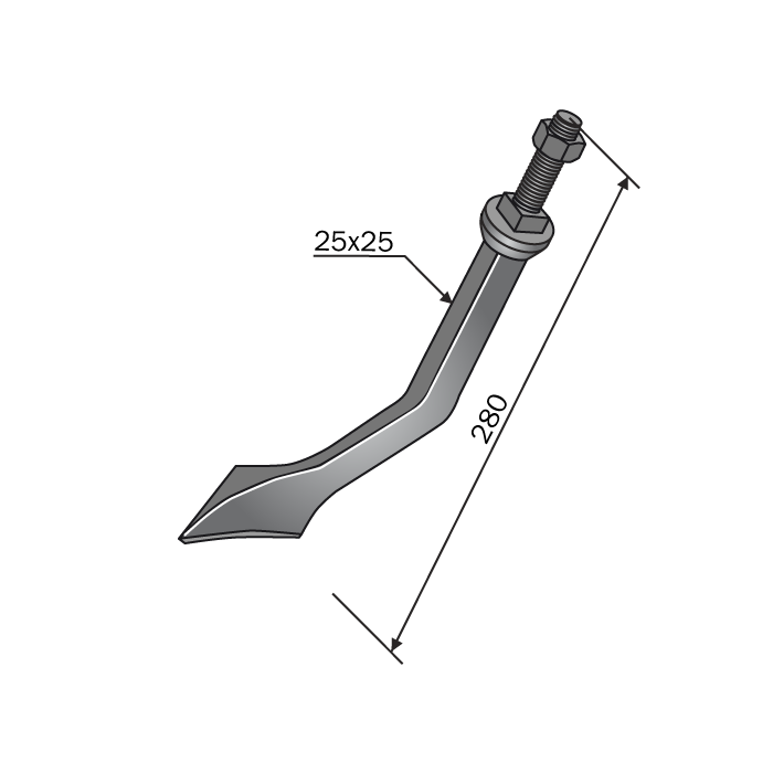 Harrow Tine Curved M20 Saba