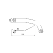 Ελατήριο Χορτοσυλλέκτη Ελικοπτέρου Lely-Vicon (Α98-Β600)
