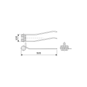 Ελατήριο Χορτοσυλλέκτη Ελικοπτέρου Pottinger Δεξί (Α95-Β495)