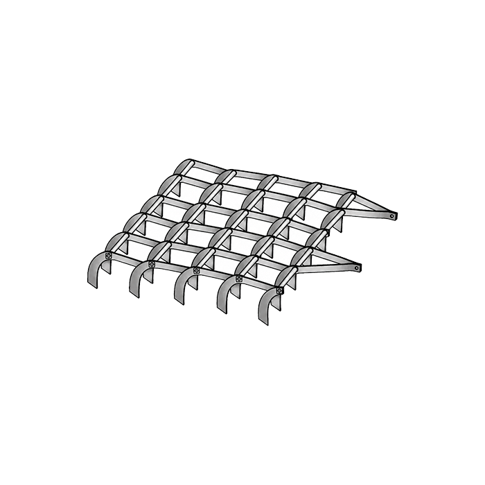 Row Harrow 40x10/200mm 5 Rows x 20 (4-4-4-4-4) Teeth 0.70m